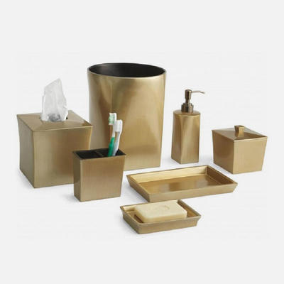 Luxury Gold Brushed resin Bathroom Accessories Set