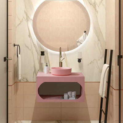 4pcs Elegant White Marble resin Bathroom Accessories Set